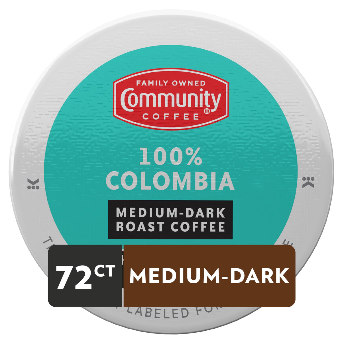 Community Coffee 100% Colombia Pods – Medium-Dark Roast, Keurig 2.0 Compatible (12-Count, Pack of 6)