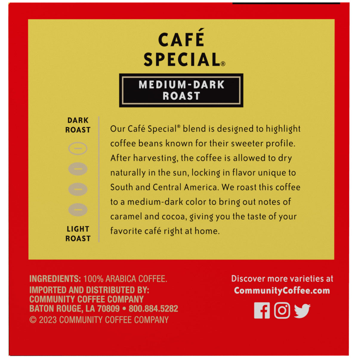 Community Coffee Café Special K-Cup Pods — Medium-Dark Roast, 12 Count x 6 (72 Cups)