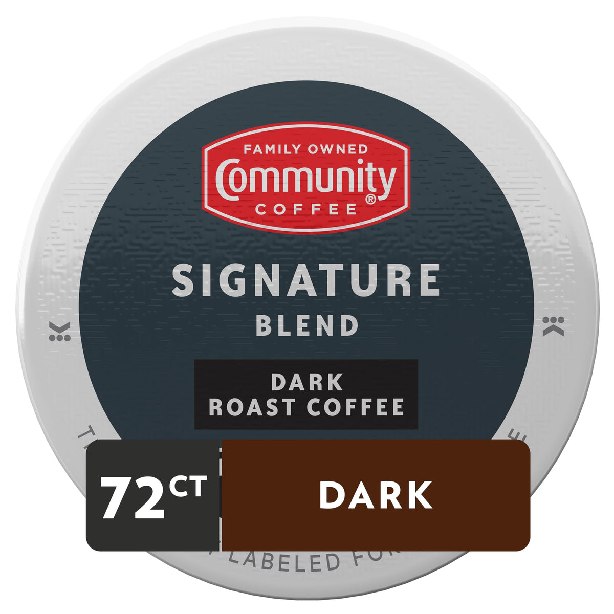 Community Coffee Signature Blend 72-Count Pods, Dark Roast, Keurig 2.0 Compatible | Pack of 6