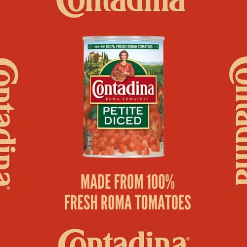 Contadina Petite Cut Diced Tomatoes – 12 Pack, 14.5 oz Cans