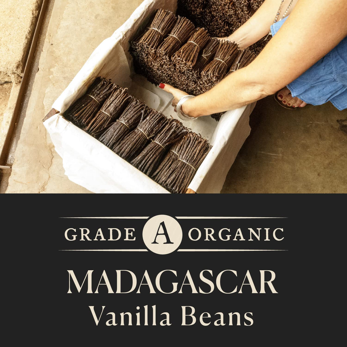 COOK'S 25 Organic Madagascar Vanilla Beans – Grade A Pods, Certified Organic for Extract & Baking