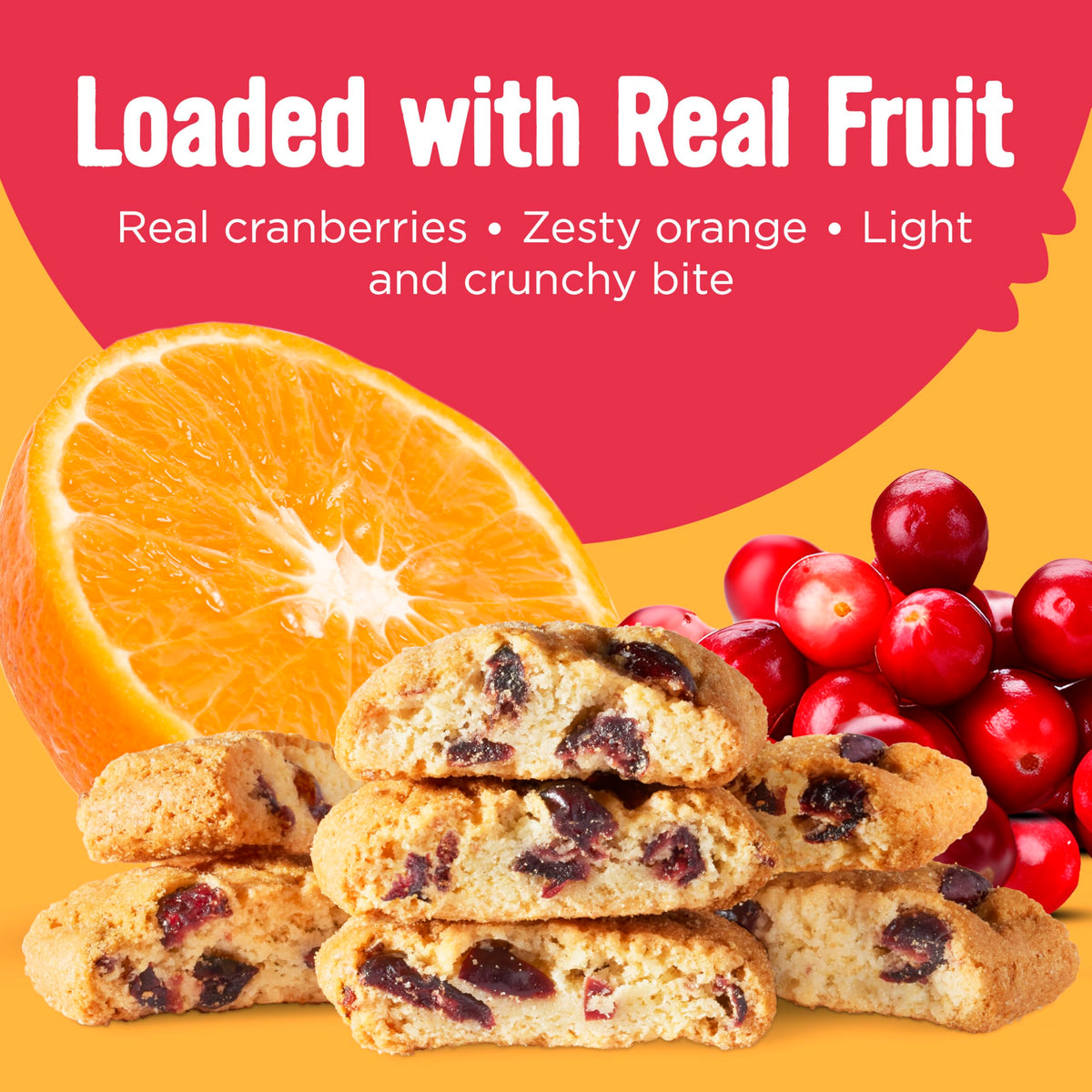 Cooper Street Twice-Baked Orange Cranberry Biscotti – 2 x 16 oz, Real Fruit, Dairy, Peanut & Soy Free