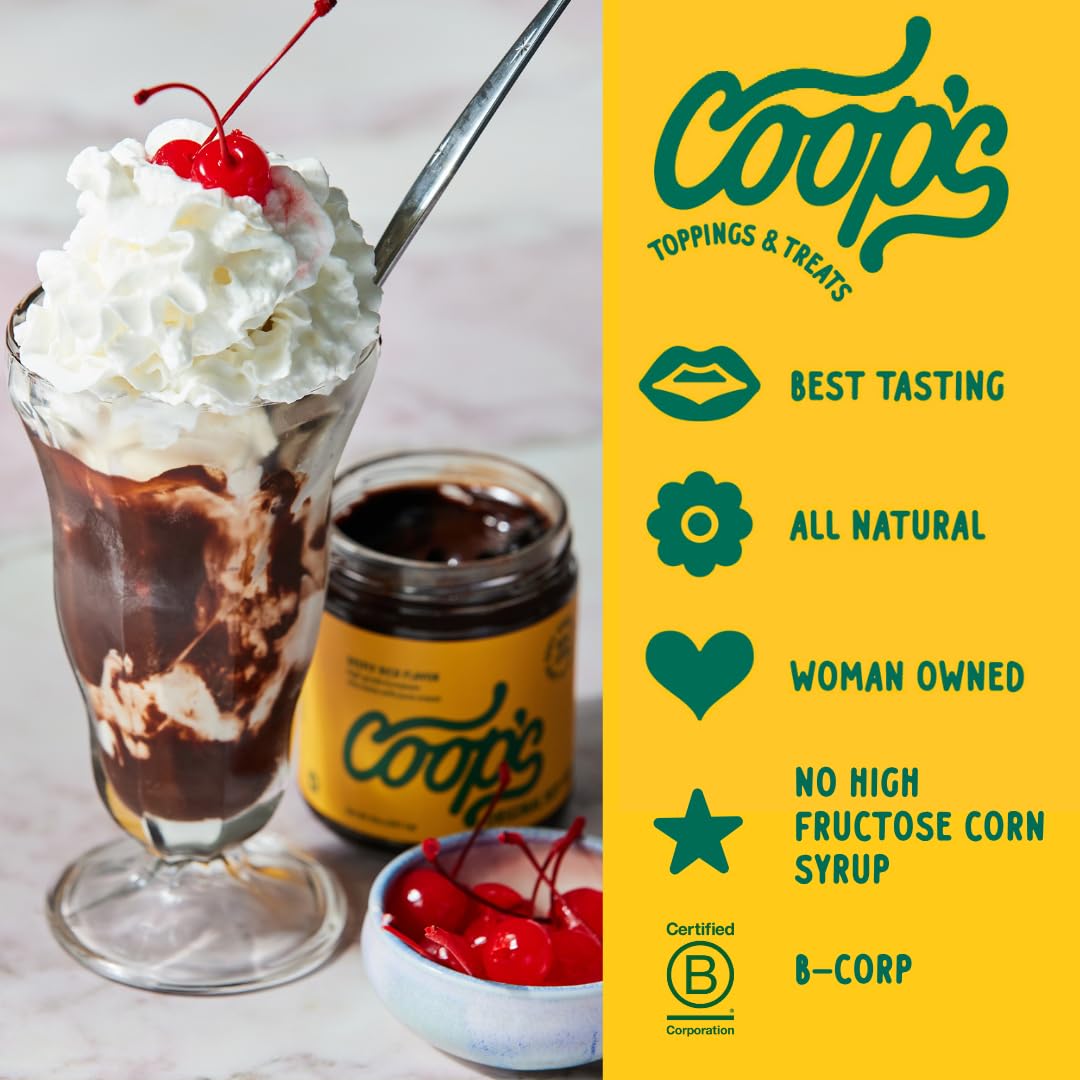 Coop's Original Hot Fudge (2 x 10.6 oz) – Rich Chocolate Sauce for Desserts & Beverages