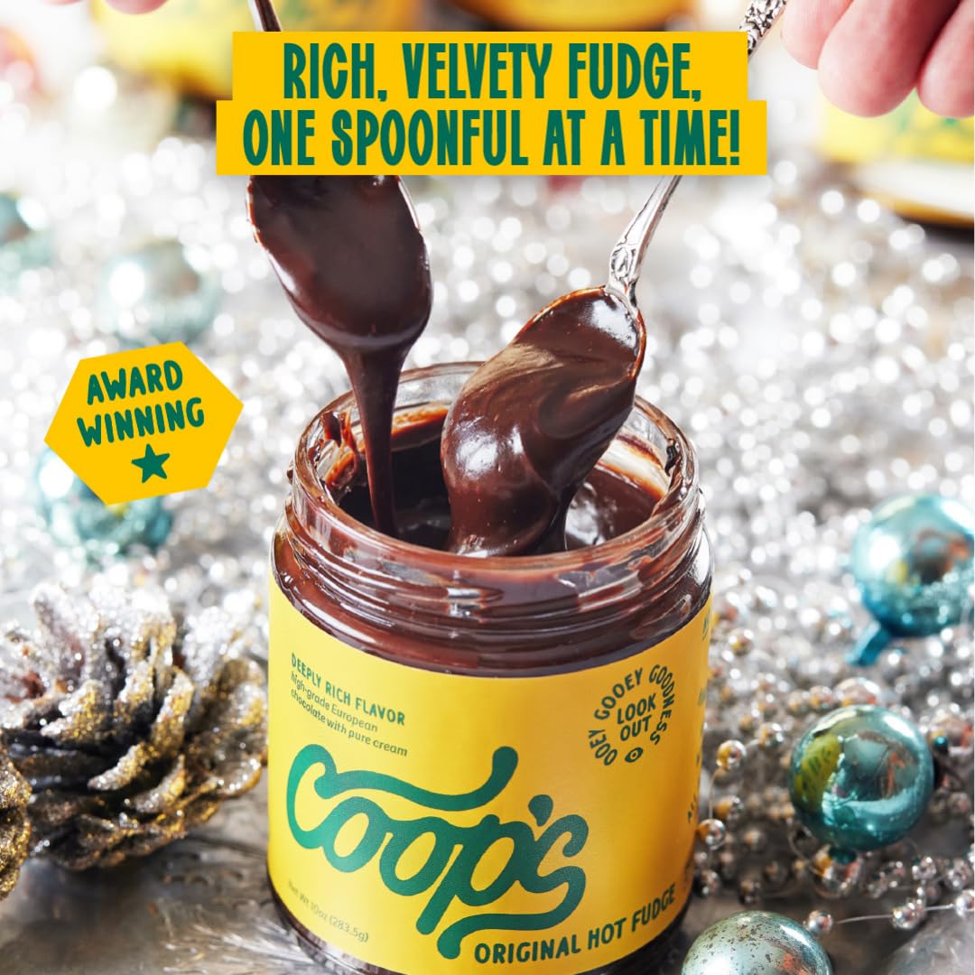 Coop's Original Hot Fudge & Salted Caramel Sauce 2-Pack – All Natural, Gluten Free