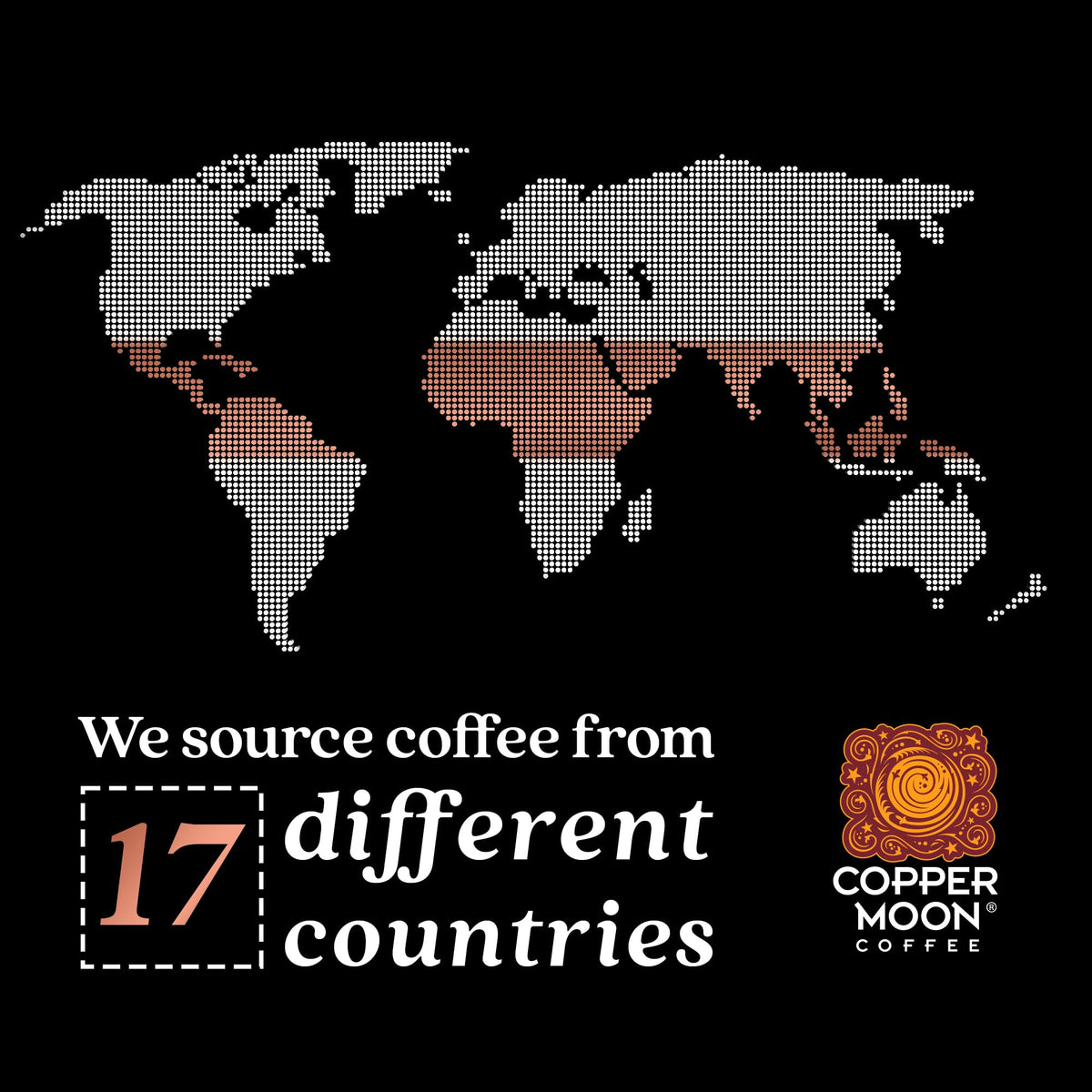 Copper Moon Tropical Coconut Coffee – Medium Roast Whole Bean, 2 lb