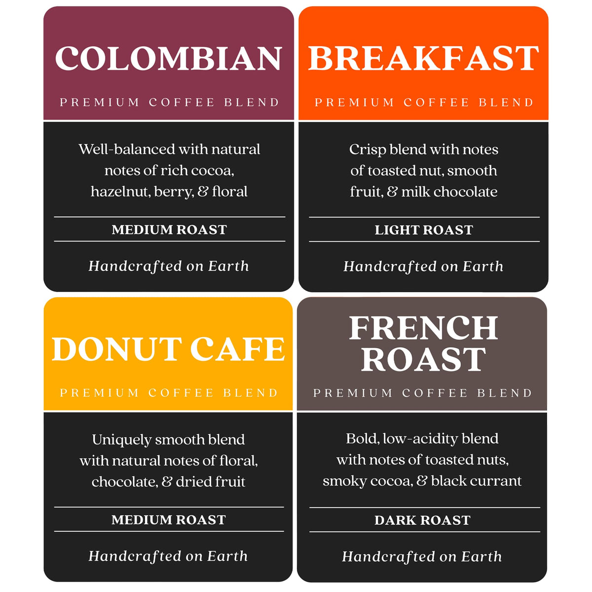 Copper Moon Keurig Coffee Pods – Variety Pack (80 Count) – Light, Medium & Dark Roasts