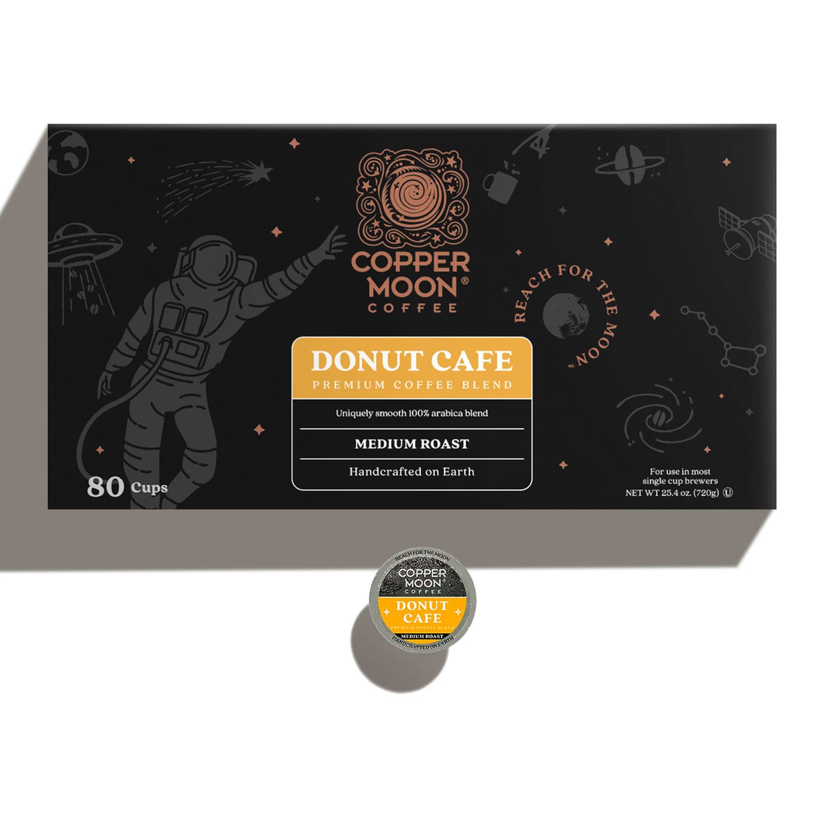 Copper Moon Donut Cafe Medium Roast K-Cup Pods – 80 Count | Single Serve Coffee for Keurig