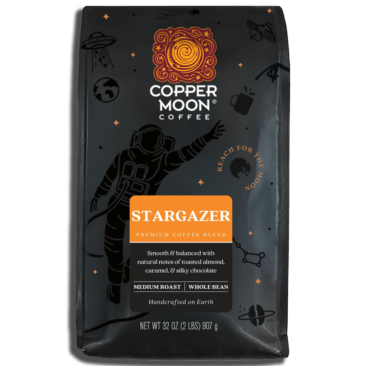 Copper Moon Stargazer Blend – Medium Roast Whole Bean Coffee, 2 lb