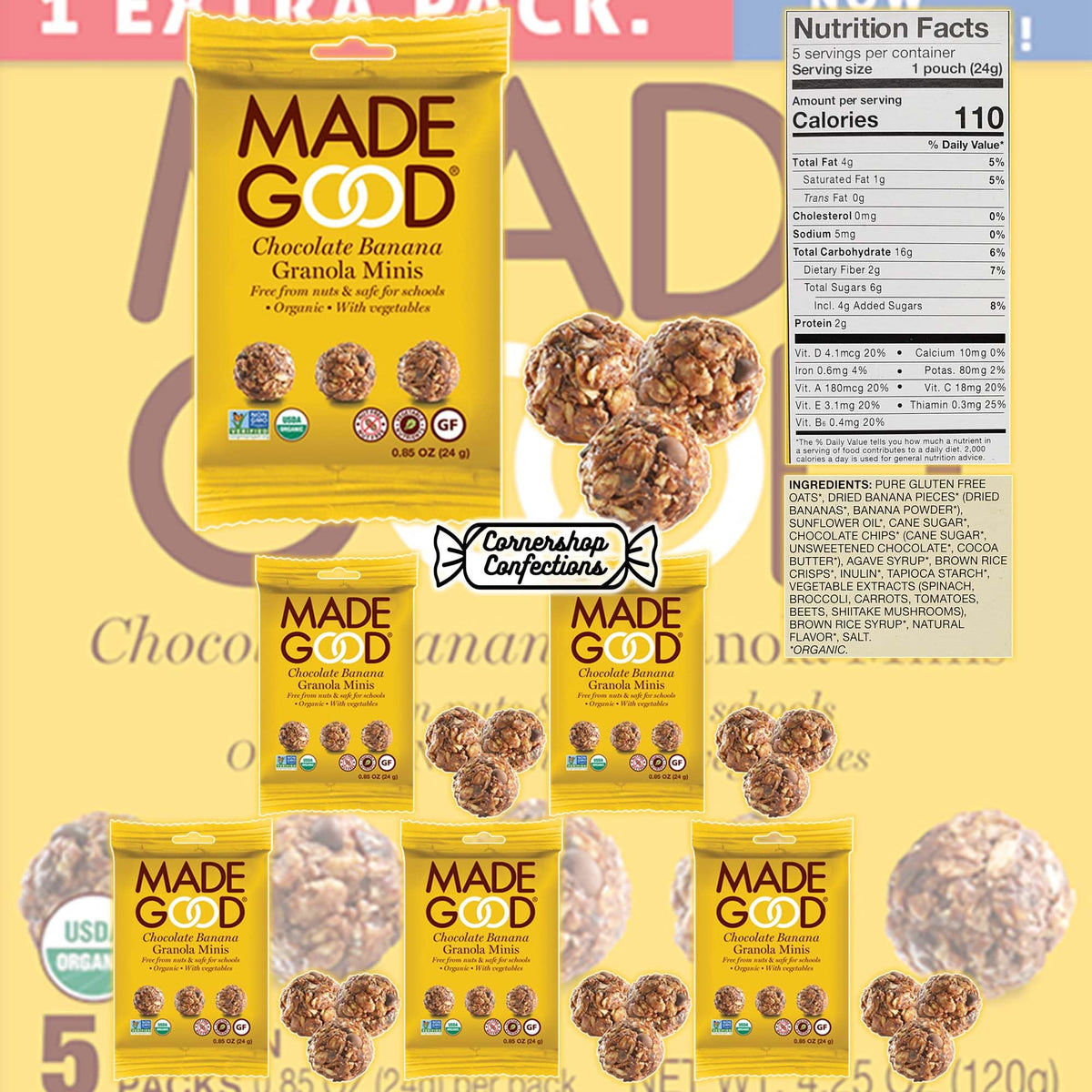 MadeGood Granola Minis 15 Pack Variety – 3 Flavors Included | Cornershop Confections