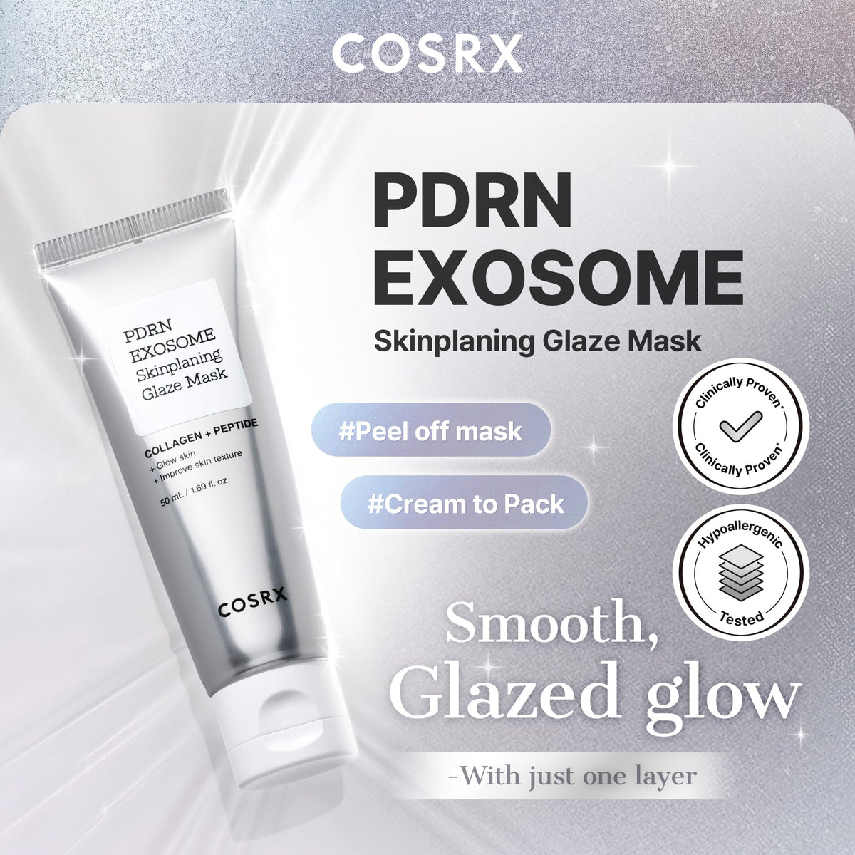 COSRX PDRN Exosome Overnight Face Mask, Korean Glass Skin Glow, 1.69 fl oz