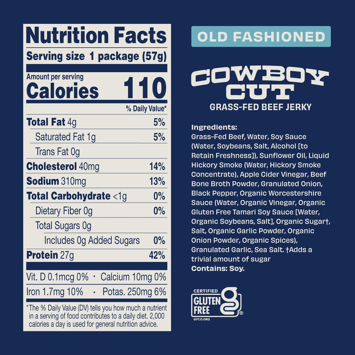 Country Archer Grass-Fed Beef Jerky – Zero Sugar, Gluten Free, Paleo Friendly – Classic Flavor, 2 oz (Pack of 6)