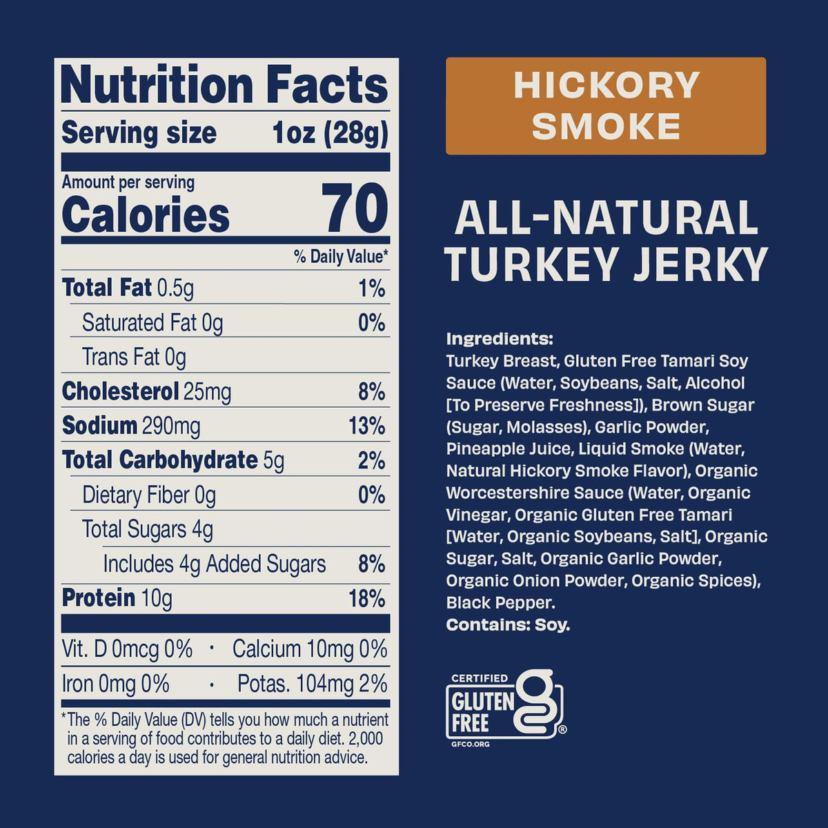 Country Archer Turkey Jerky – 2.5 oz x 4, 100% Natural, Gluten Free, Keto, Hickory Smoke