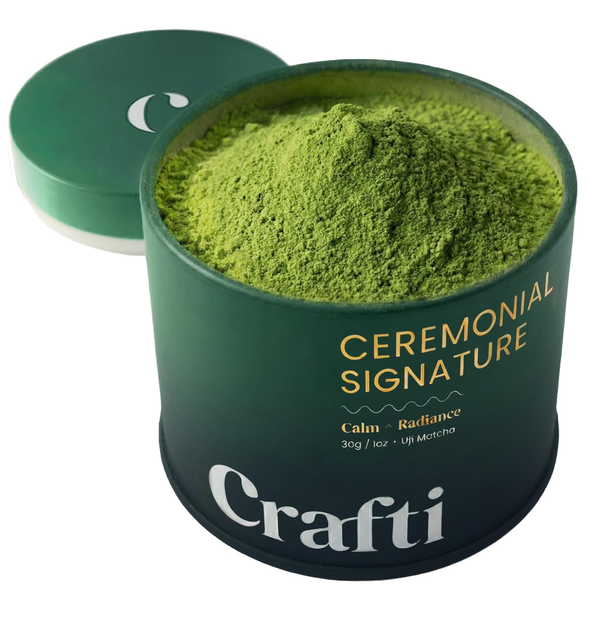Crafti Signature Ceremonial Grade Matcha Powder – 100% First Harvest, Unsweetened Japanese Matcha from Uji, Kyoto (30g)