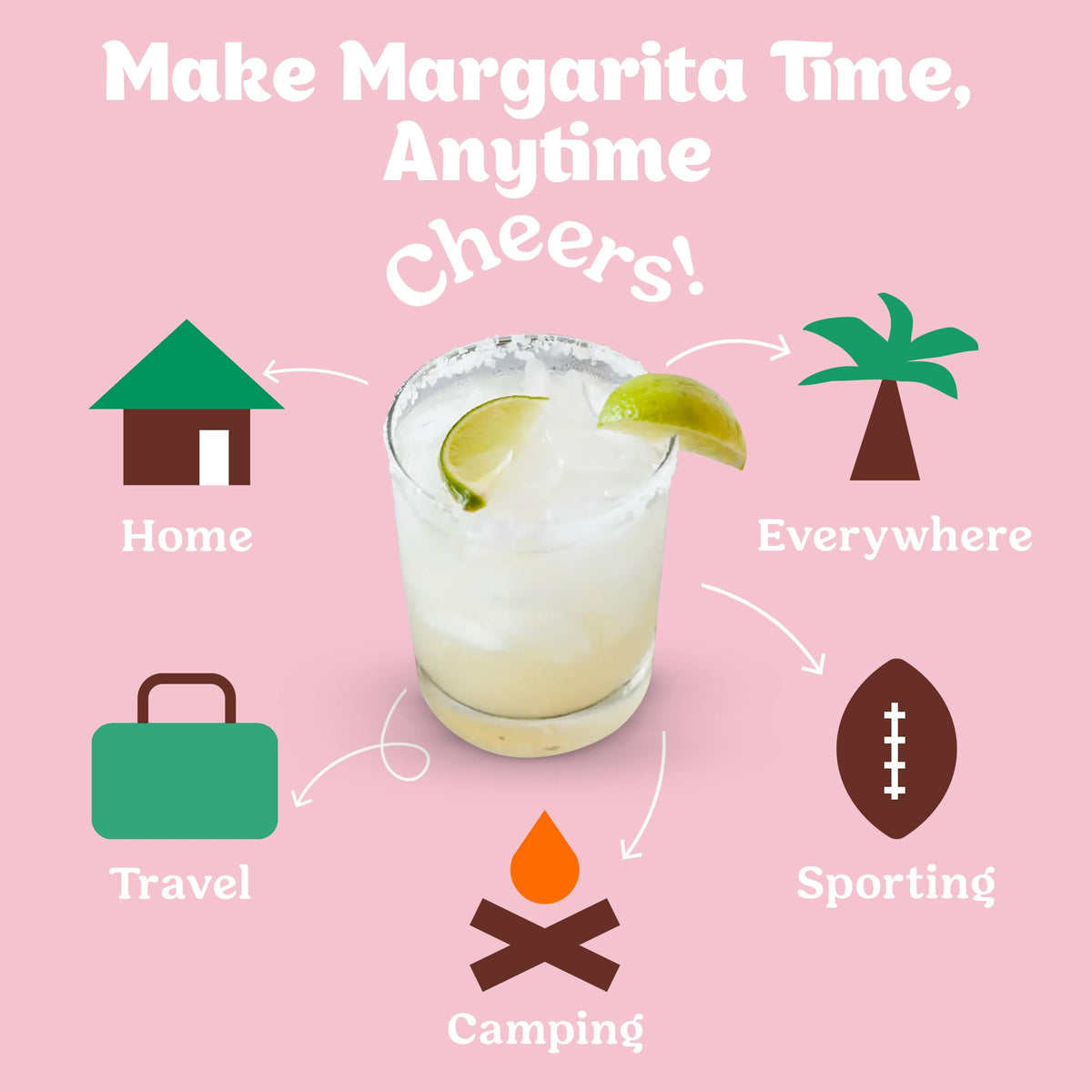 Craftmix Classic Margarita Cocktail & Mocktail Drink Mixers – 24 Pack | Skinny, Low-Cal, Plant-Based