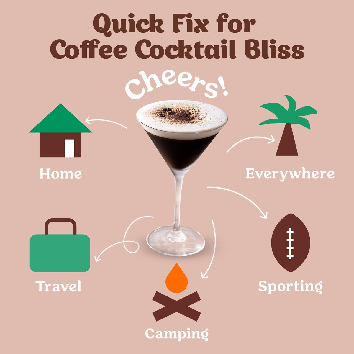 CraftMix Espresso Martini Cocktail & Mocktail Mixers – Skinny, Low-Cal, Vegan, 24 Pack