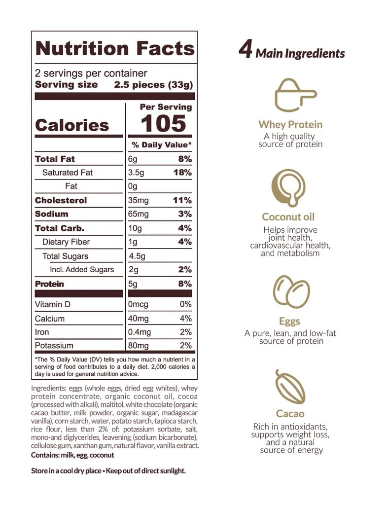 CRAVECLEAN White Chocolate Brownie Pops – Full Case | Gluten-Free, 10g Protein, Low Sugar