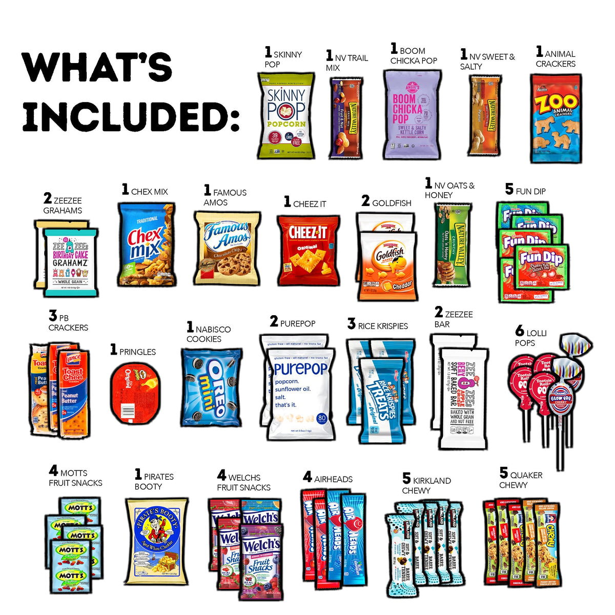 CRAVEBOX Snack Box Variety Pack (80 Count) – Care Package Gift Basket for Mother's Day, College & Office