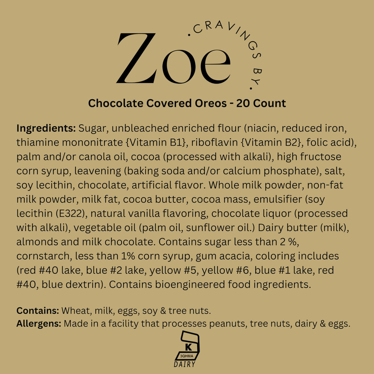 CRAVINGS BY ZOE Gourmet Chocolate Cookies Gift Basket – 20 Count, Kosher Milk & Dark Belgian Chocolate