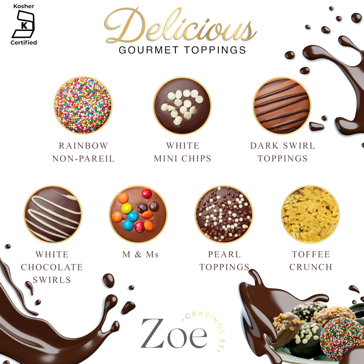 CRAVINGS BY ZOE Gourmet Chocolate Cookies Gift Basket – 20 Count, Kosher Milk & Dark Belgian Chocolate