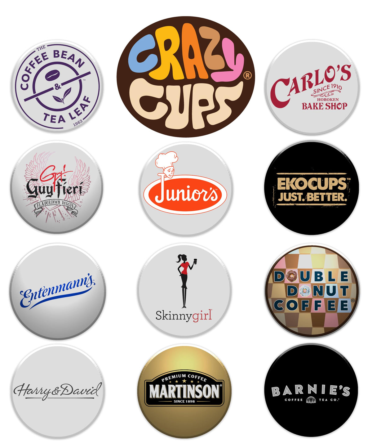 Crazy Cups Variety Pack 40-Count Coffee Pods – Keurig Compatible, Assorted Flavors