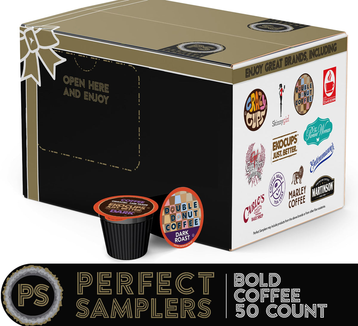 Crazy Cups Premium Bold Dark Roast - 50-Count Coffee Pod Variety Pack