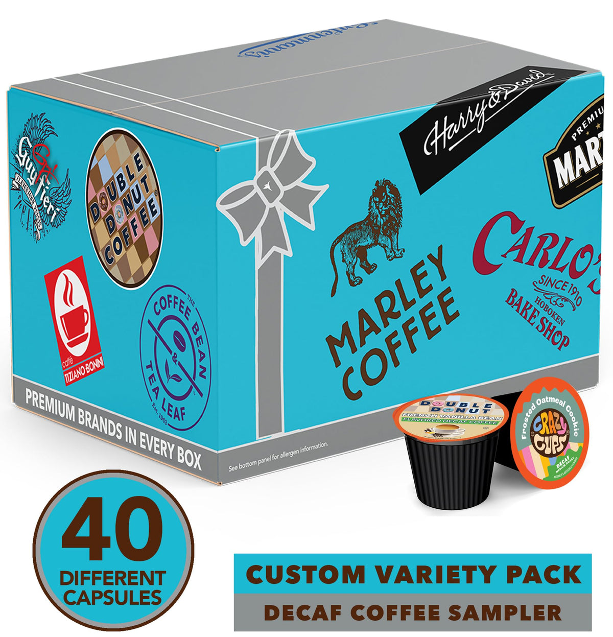 Crazy Cups Flavored Decaf Pods Variety Pack – 40 Count, Keurig K-Cup Compatible