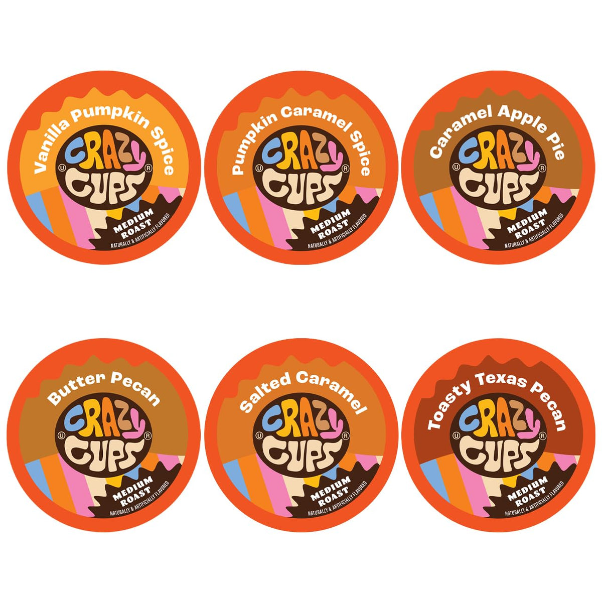 Crazy Cups Fall Coffee Pods Variety Pack for Keurig – 30 Count