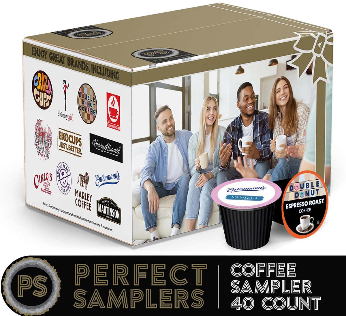 Crazy Cups Variety Pack 40-Count Coffee Pods – Keurig Compatible, Assorted Flavors