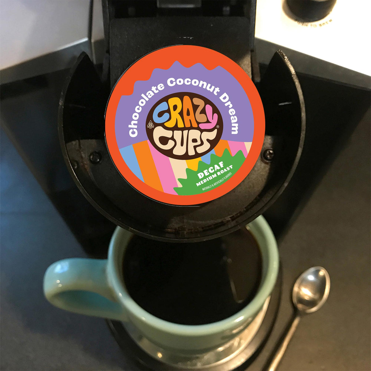 Crazy Cups Flavored Decaf Pods Variety Pack – 40 Count, Keurig K-Cup Compatible