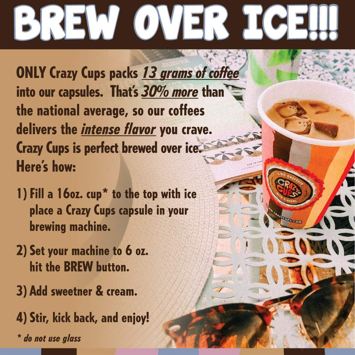 Crazy Cups Flavored Coffee Pods Variety Pack — 48-Count, Medium Roast, Keurig K-Cup Compatible