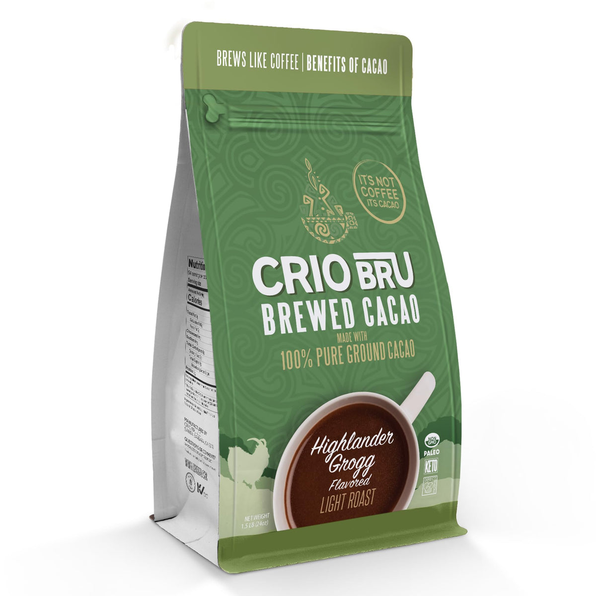 Crio Bru Highlander Grogg Roast Brewed Cacao Drink – 1.5lb