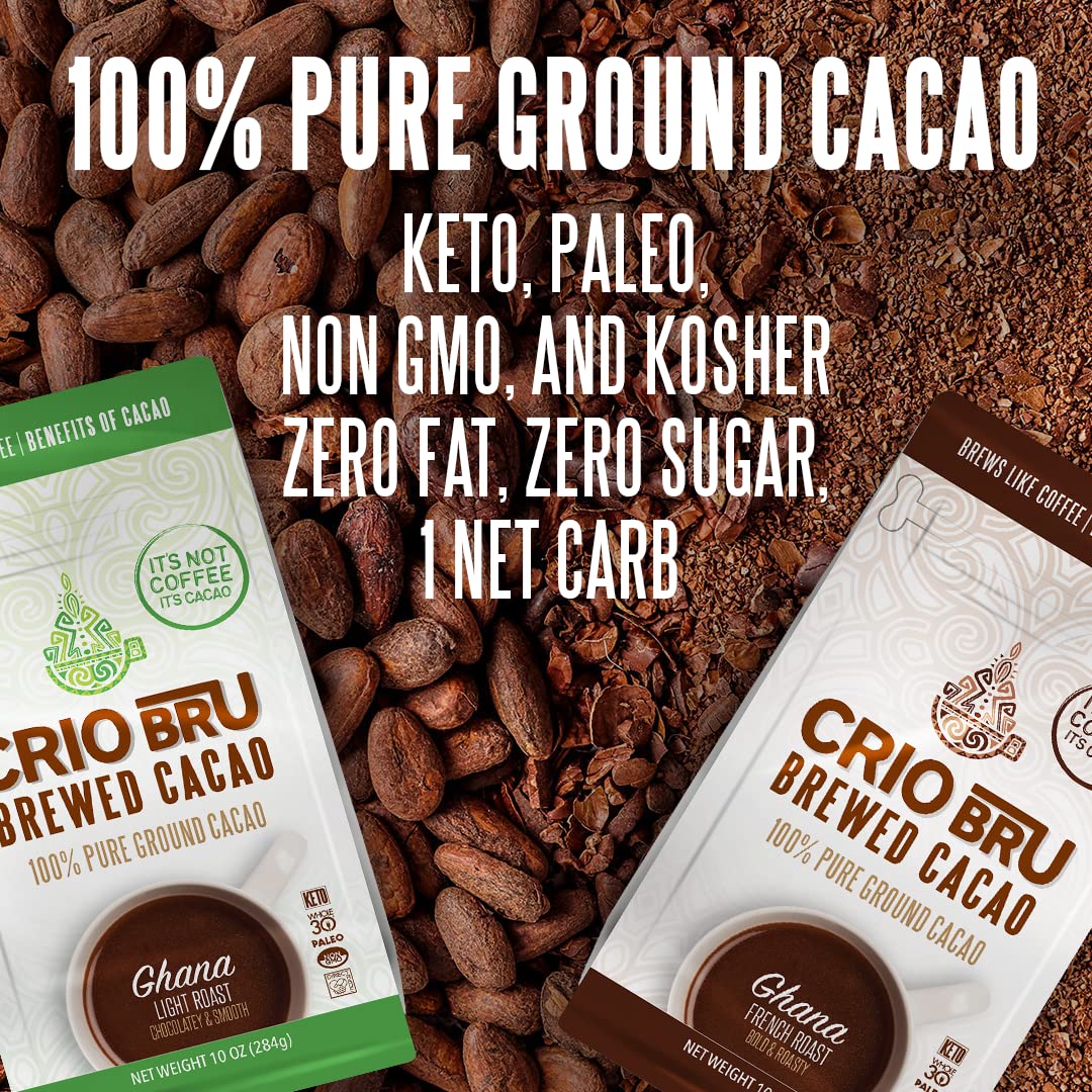 Crio Bru Brewed Cacao Drink Sampler Starter Kit — 5 Varieties, No French Press