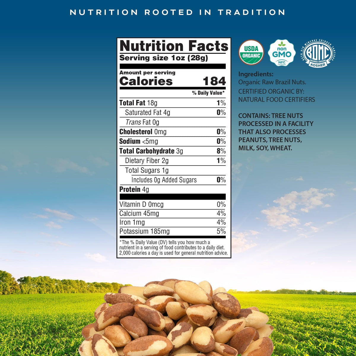 Nut Cravings CROP BY POP Organic Brazil Nuts (32 oz) – Fresh, Non-GMO, Kosher, Vegan