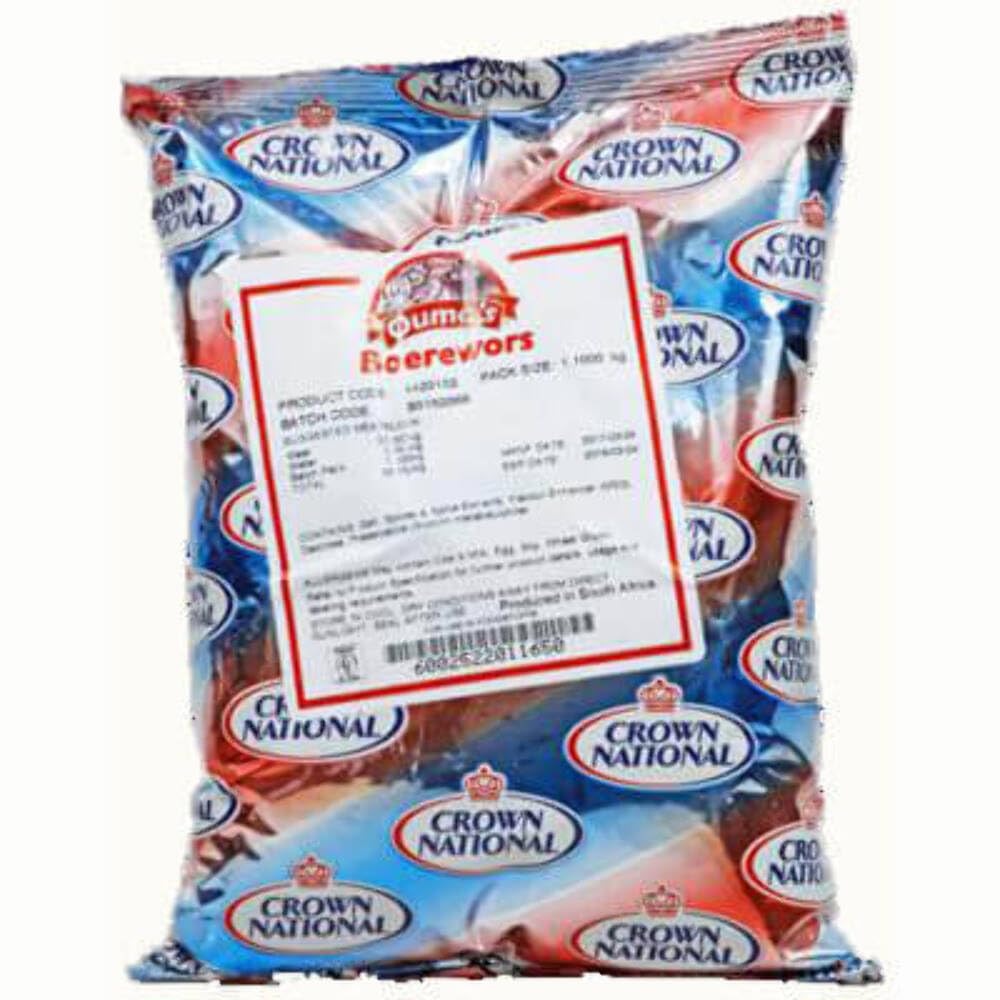 Crown National Oumas Boerewors Seasoning 2.43lbs – Traditional Sausage Spice for Home Grilling