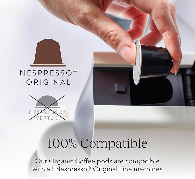 Cru Kafe Discovery Set Organic Coffee Pods – 50 Pods (5 Packs of 10) for Nespresso OriginalLine, Fairtrade & Soil Association Certified