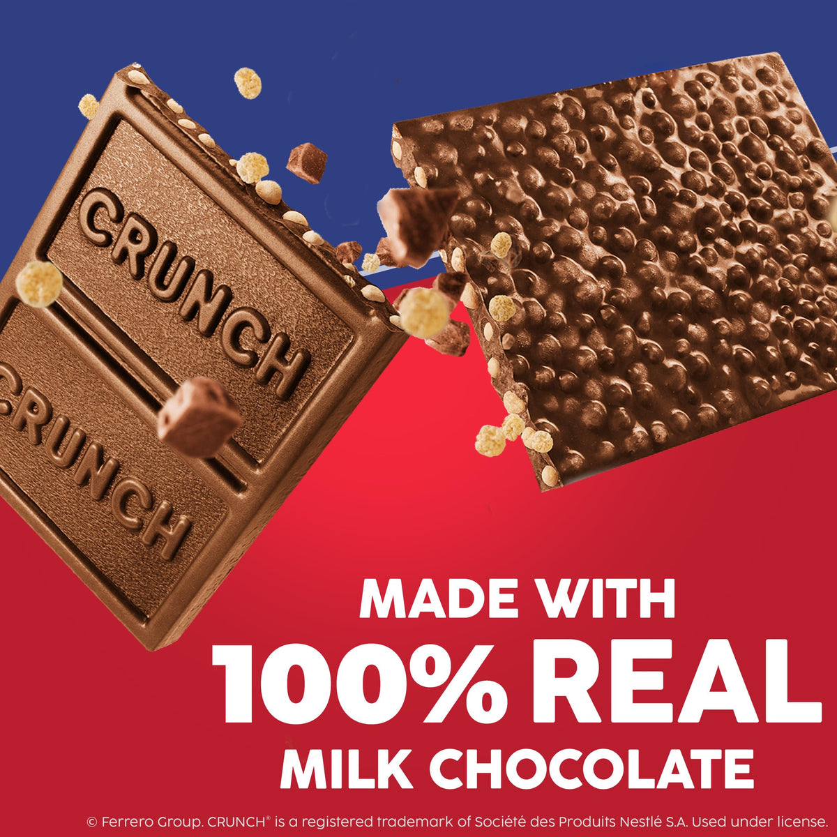 CRUNCH Full-Size Milk Chocolate Bar with Crisped Rice – 1.55 oz