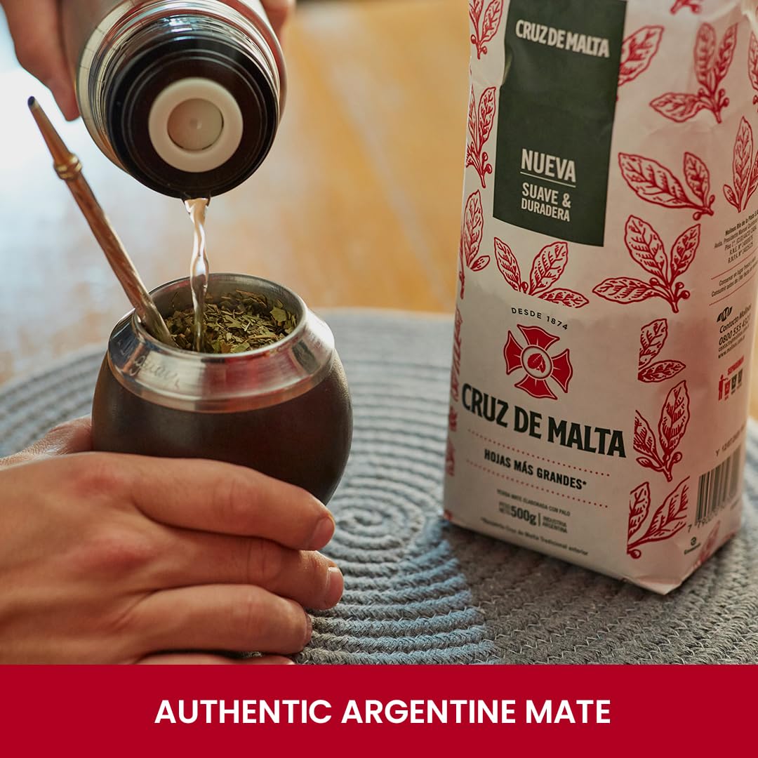 CRUZ DE MALTA Yerba Mate 3-Pack, 2.2 Lbs (1 Kg) Each Bag - Total 3 Kilos