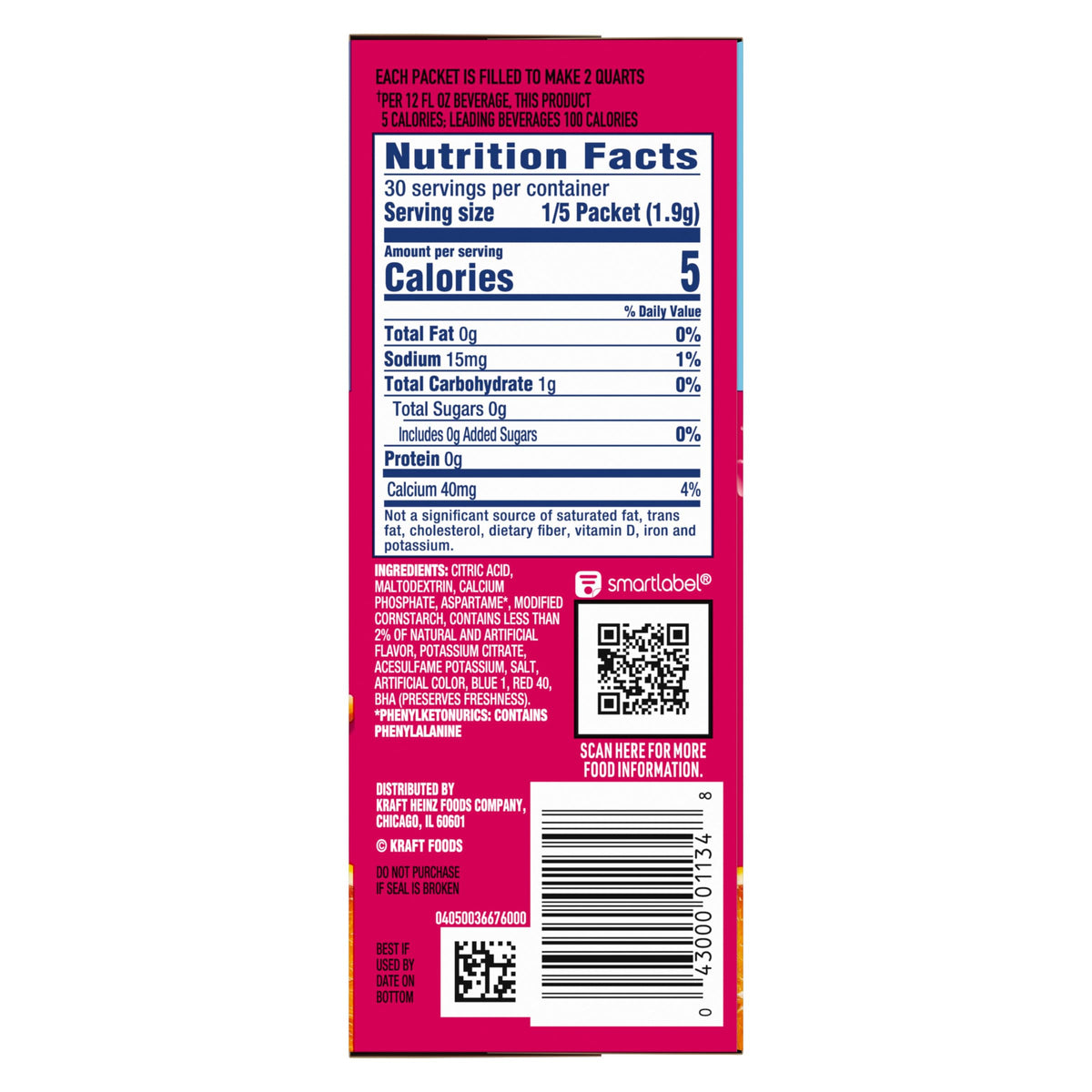 Crystal Light Fruit Punch Powdered Drink Mix – 72 Pack (12 Canisters of 6 Pitcher Packets) | 5 Calories per Serving