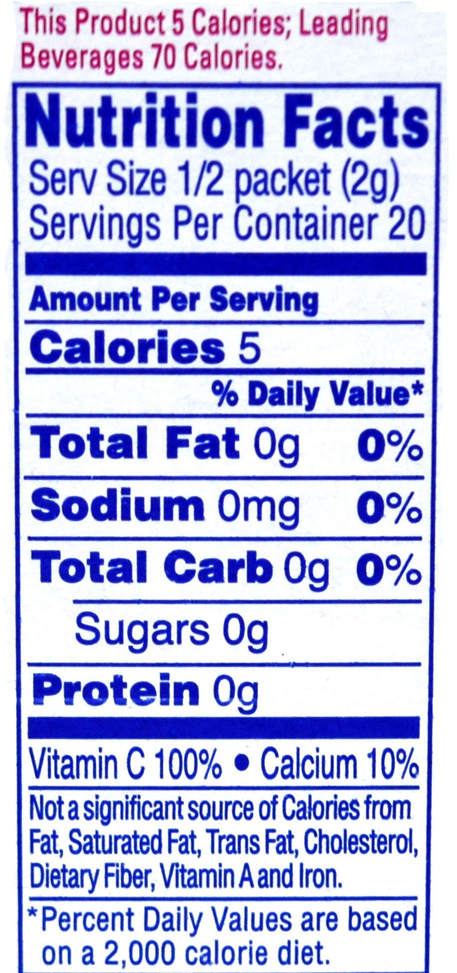 Crystal Light On The Go Packets Classic Orange – Vitamin C & Calcium, 10 Count