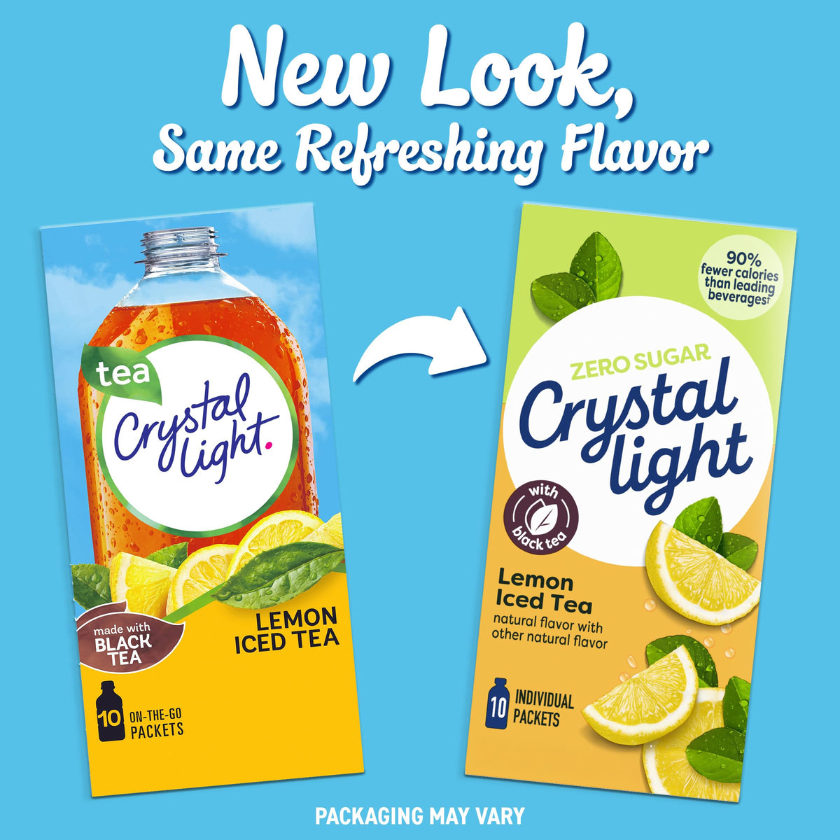 Crystal Light Lemon Iced Tea On-the-Go Packets | 120 Count, 12 Boxes