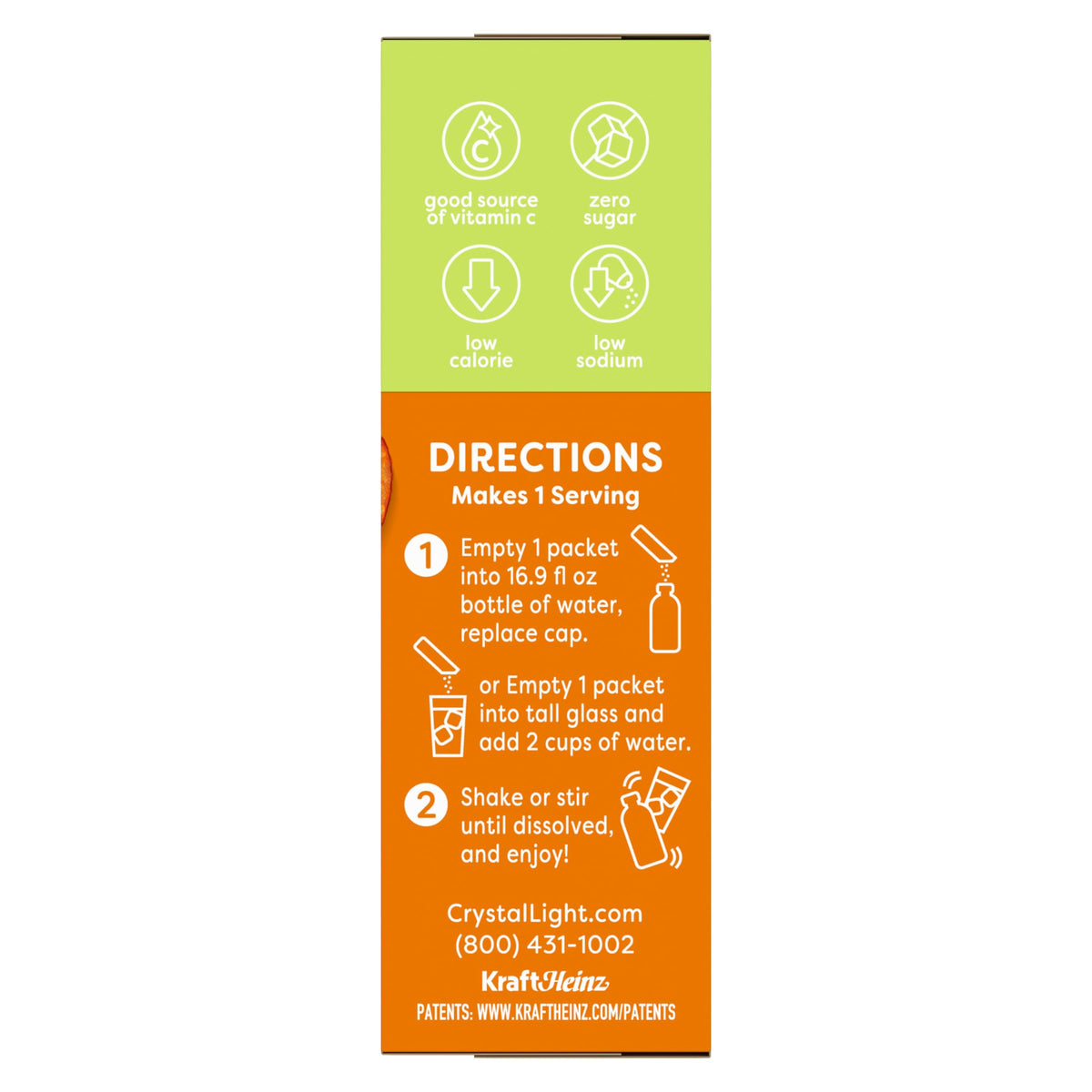 Crystal Light On The Go Peach Mango Green Tea – 10-Packet Box, 5 Calories Per Packet