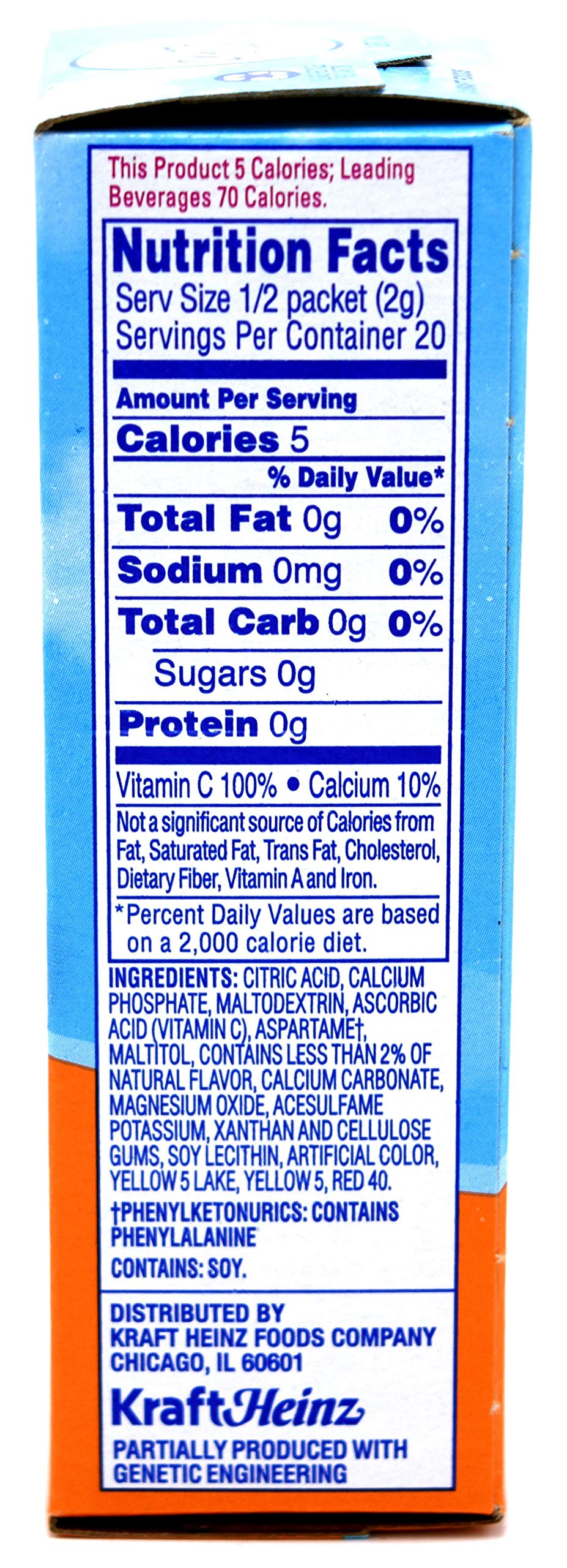 Crystal Light On The Go Packets Classic Orange – Vitamin C & Calcium, 10 Count