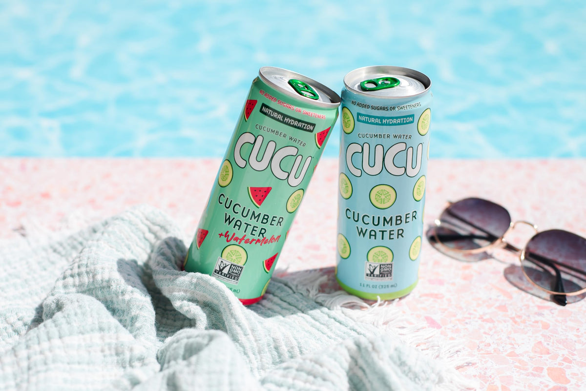 CUCU Pressed Cucumber Water – Real Juice from Fresh Cucumbers, Vitamin C & Electrolytes – No Sugar Added, Non-GMO – 11 oz Can, 12-Pack