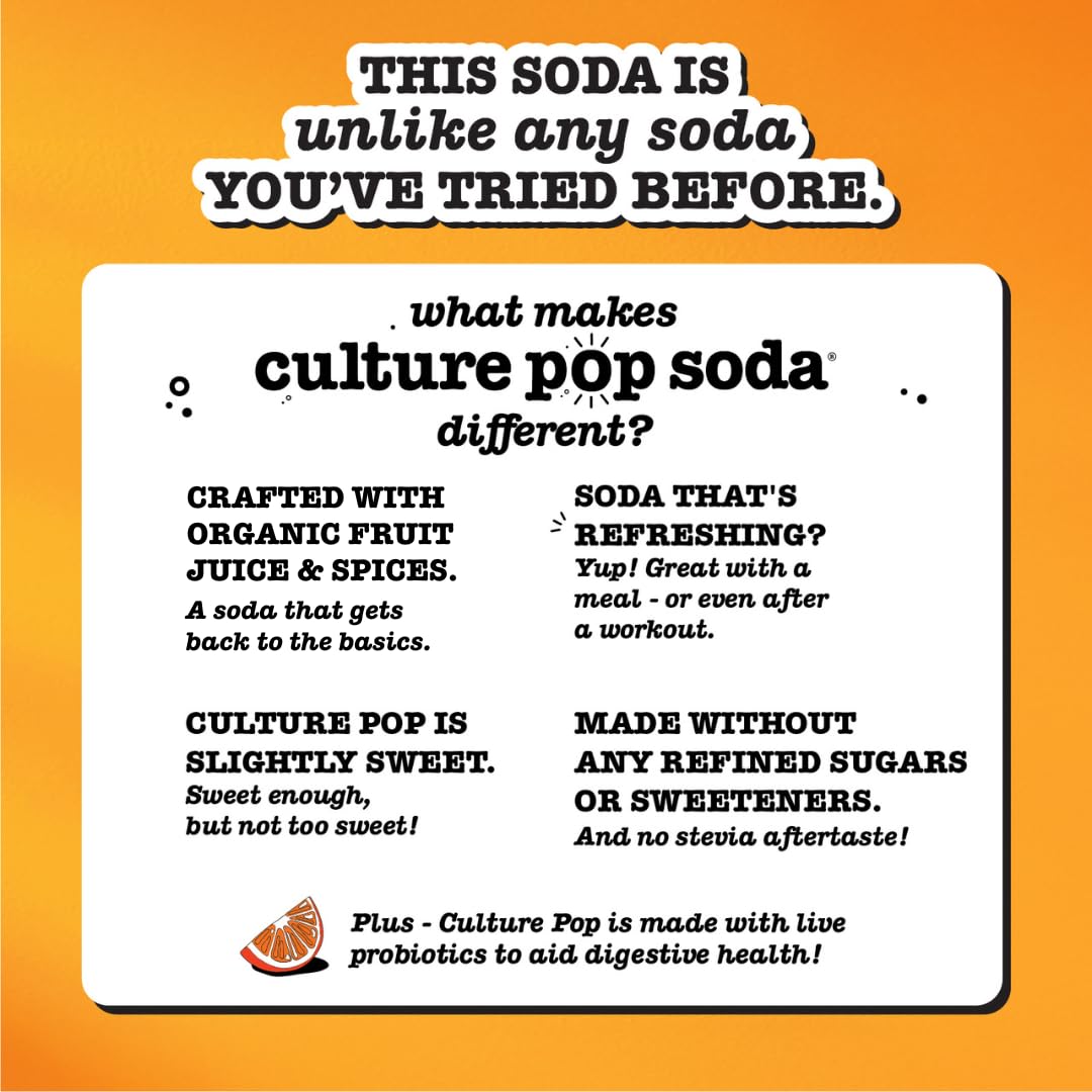 Culture Pop Soda: Sparkling Raspberry Lemonade with Probiotics – Low Sugar, Non-GMO, 12 oz (Pack of 12)