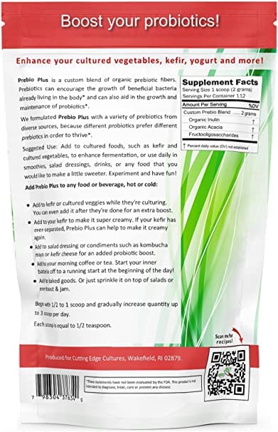 Cutting Edge Cultures L. Gasseri SuperFood Starter + Prebio Plus – Probiotic Cultured Dairy Kit