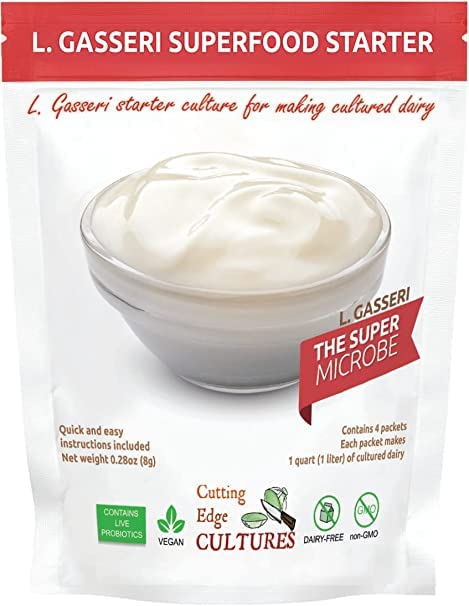 Cutting Edge Cultures L. Gasseri SuperFood Starter + Prebio Plus – Probiotic Cultured Dairy Kit