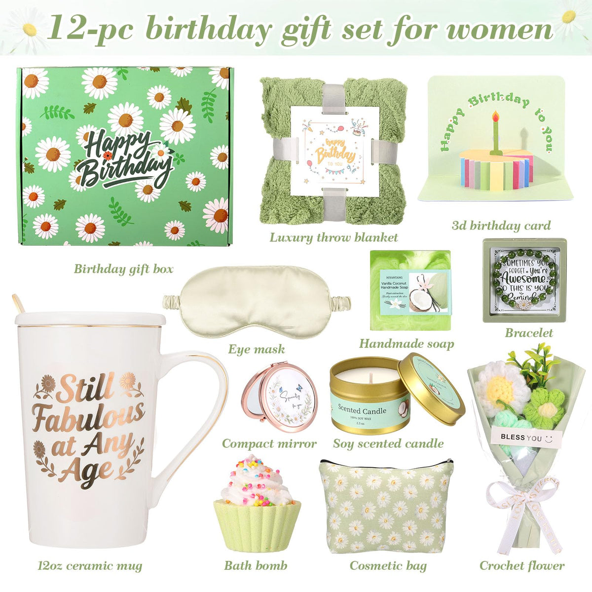 Daisy Birthday Gifts for Women,Self Care Gift Box for Mom,Wife,Best Friend
