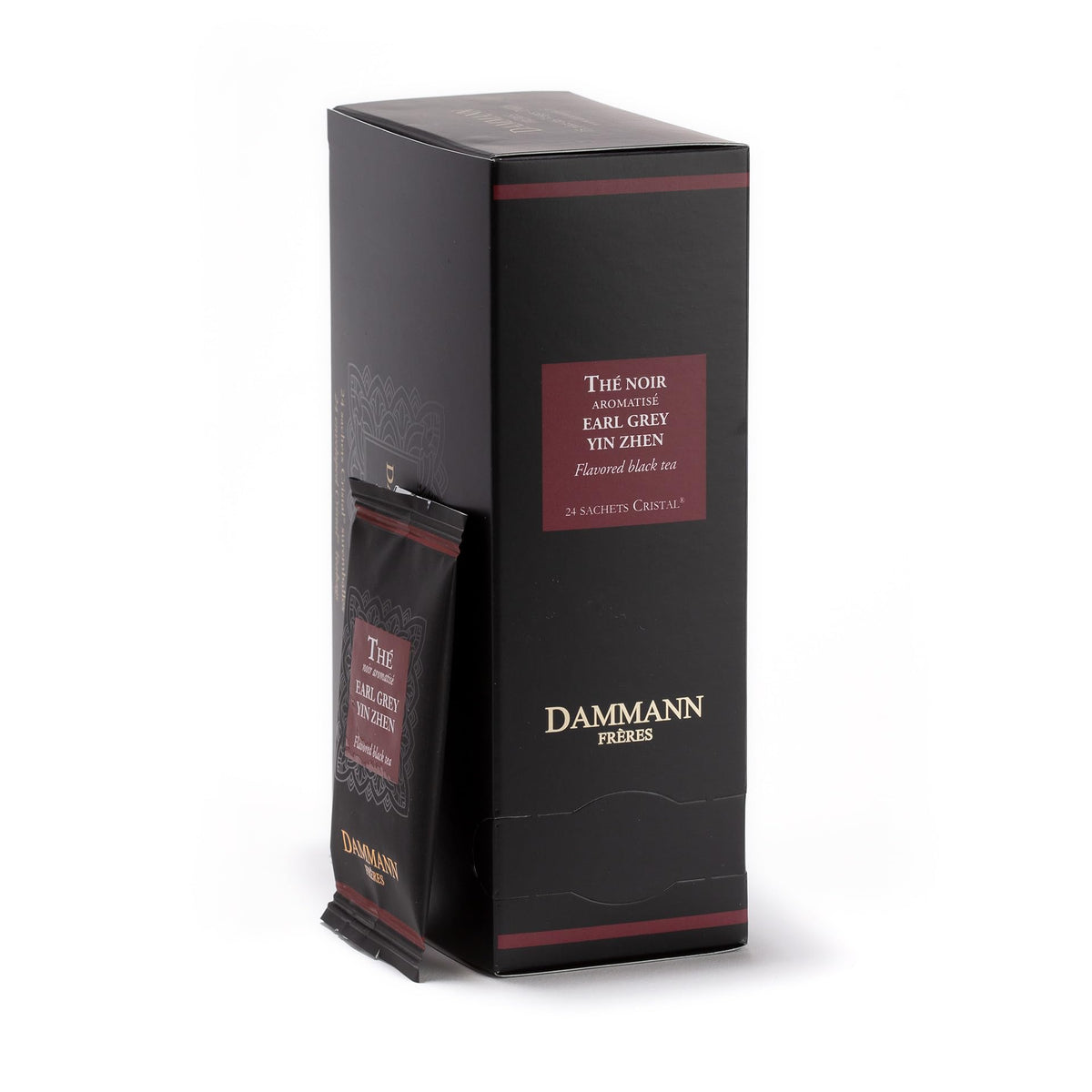 Dammann Freres Earl Grey Yin Zhen Tea Bags – Premium French Black Tea, Bergamot, 24 Sachets