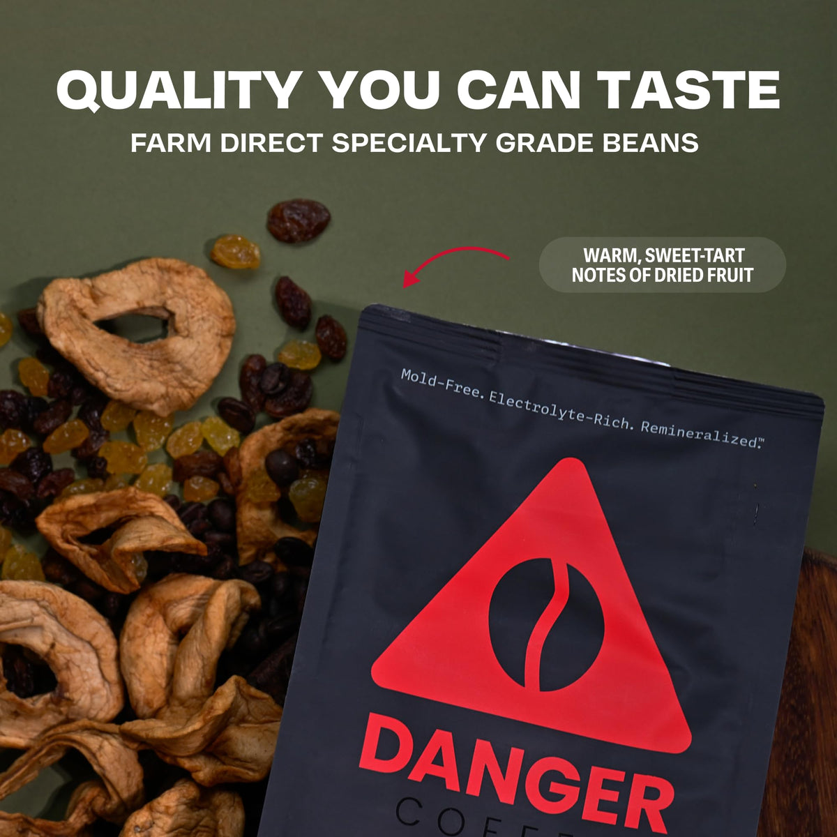 Danger Coffee by Dave Asprey — Swiss Water Decaf Ground Coffee, Medium Roast, 10.9 oz