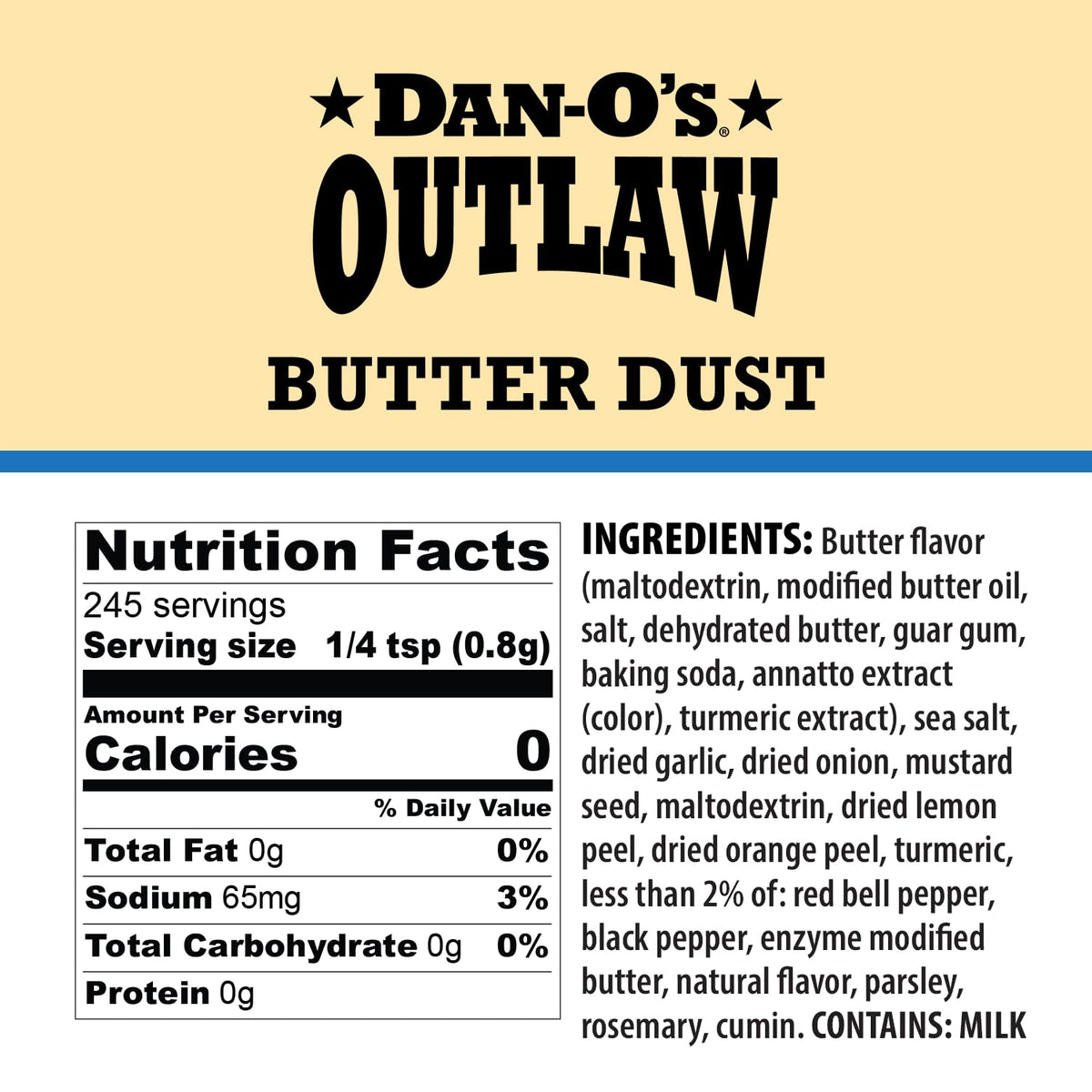 Dan-O's Outlaw 3-Bottle Seasoning Set: Butter Dust, Butter Steak & Blackened Bloody Mary